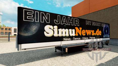 Скин SimuNews на полуприцеп для Euro Truck Simulator 2