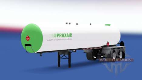 Скин Praxair на топливный полуприцеп для American Truck Simulator