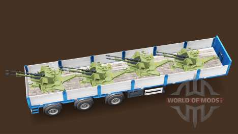 Полуприцепы с военной техникой v1.4.1 для Euro Truck Simulator 2