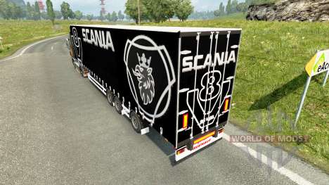 Шторный полуприцеп Scania V8 для Euro Truck Simulator 2