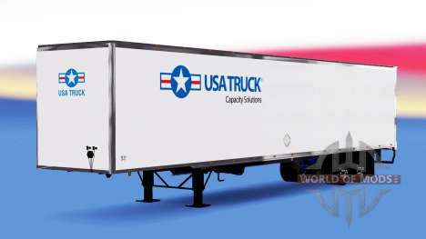 Цельнометаллический полуприцеп USA Truck для American Truck Simulator