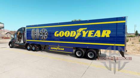 Скин Goodyear на рефрижераторный полуприцеп для American Truck Simulator