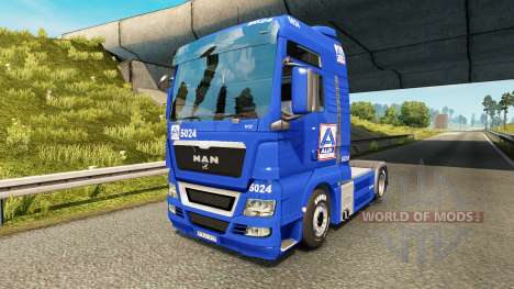 Скин Aldi на тягач MAN для Euro Truck Simulator 2