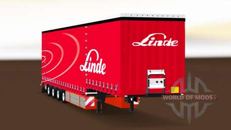 Четырёхосный шторный полуприцеп Krone для Euro Truck Simulator 2