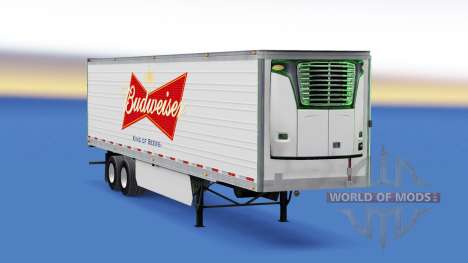 Скин Budweiser на рефрижераторный полуприцеп для American Truck Simulator