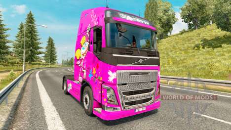 Скин Dee Dee на тягач Volvo для Euro Truck Simulator 2
