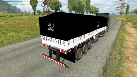 Бортовой тентованный полуприцеп для Euro Truck Simulator 2