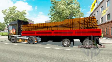 Бортовой полуприцеп с грузом для Euro Truck Simulator 2