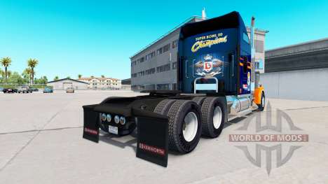 Скин Denver Broncos на тягач Kenworth W900 для American Truck Simulator