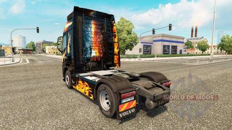 Скин Fire на тягач Volvo для Euro Truck Simulator 2