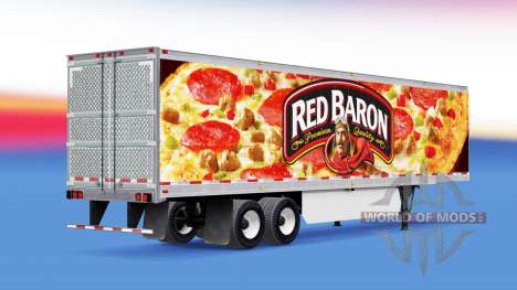 Скин Red Baron на рефрижераторный полуприцеп для American Truck Simulator