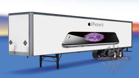 Цельнометаллический полуприцеп iPhone 6 для American Truck Simulator