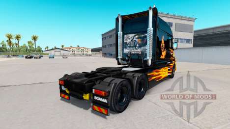 Скин Hot Ride на тягач Scania T для American Truck Simulator