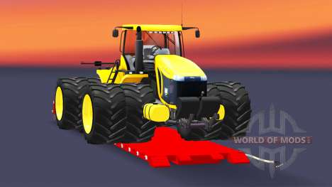 Низкорамный трал Doll с грузом трактора для Euro Truck Simulator 2