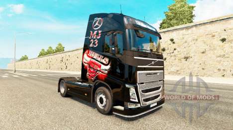 Скин MJBulls на тягач Volvo для Euro Truck Simulator 2