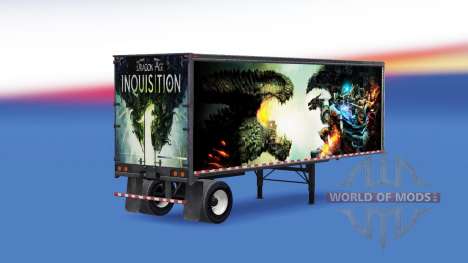 Цельнометаллический полуприцеп Dragon Age для American Truck Simulator