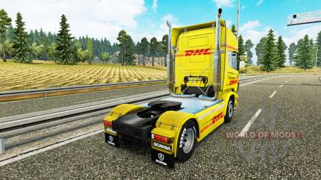 Скин DHL на тягач Scania для Euro Truck Simulator 2