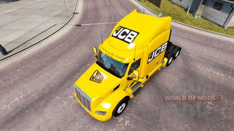 Скин JCB на тягач Peterbilt для American Truck Simulator