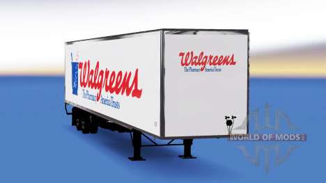 Цельнометаллический полуприцеп Walgreens для American Truck Simulator