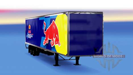 Цельнометаллический полуприцеп Red Bull для American Truck Simulator