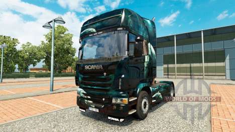 Скин Space Scene на тягач Scania для Euro Truck Simulator 2
