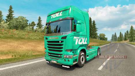 Скин Toll на тягач Scania для Euro Truck Simulator 2