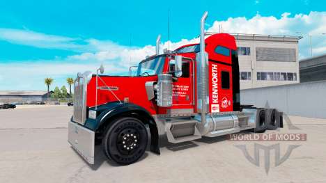 Скин Southeastern на тягач Kenworth W900 для American Truck Simulator