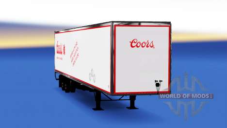 Цельнометаллический полуприцеп Coors для American Truck Simulator