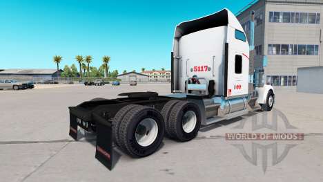 Скин Heartland Express [white] на тягач Kenworth для American Truck Simulator