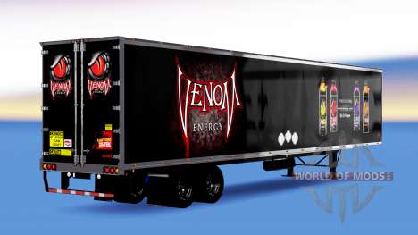Цельнометаллический полуприцеп Venom Energy для American Truck Simulator