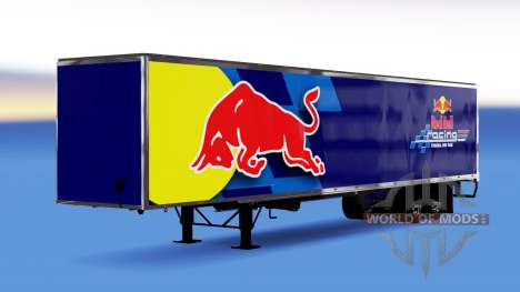 Цельнометаллический полуприцеп Red Bull для American Truck Simulator