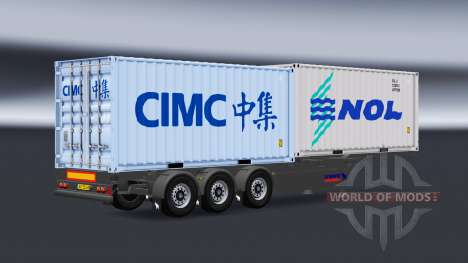 Полуприцепы контейнеровозы v1.1 для American Truck Simulator