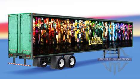 Цельнометаллический полуприцеп League of Legends для American Truck Simulator