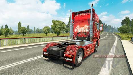 Скин Coca-Cola Bubbles на тягач Scania для Euro Truck Simulator 2