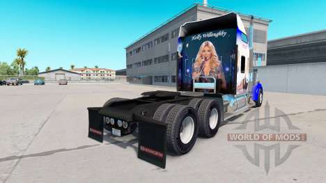 Скин Holly Willoughby на тягач Kenworth W900 для American Truck Simulator