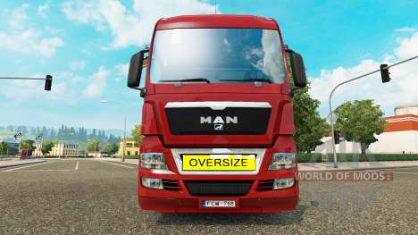 Oversize Load Sign для Euro Truck Simulator 2