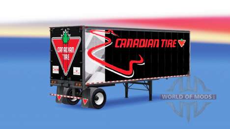 Цельнометаллический полуприцеп Canadian Tire для American Truck Simulator