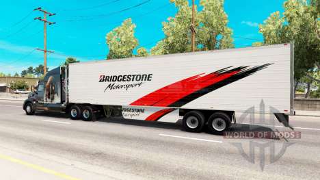 Скин Bridgestone на рефрижераторный полуприцеп для American Truck Simulator