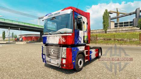 Скин France Copa 2014 на тягач Renault для Euro Truck Simulator 2
