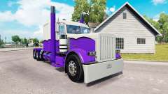 Скин Purple and White на тягач Peterbilt 389 для American Truck Simulator