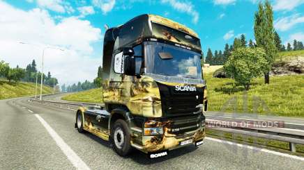 Скин Space Scene на тягач Scania для Euro Truck Simulator 2