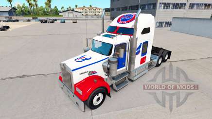 Скины NFL на тягач Kenworth W900 для American Truck Simulator