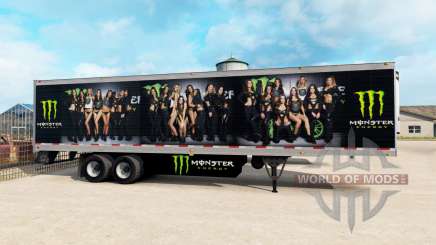 Скин Monster Energy на полуприцеп для American Truck Simulator