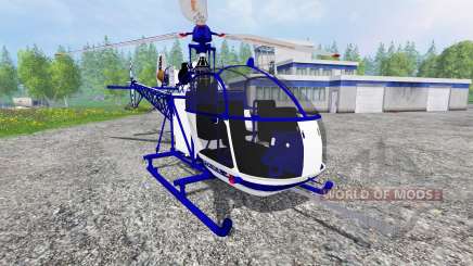 Sud-Aviation Alouette II Police для Farming Simulator 2015