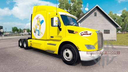 Скин Simpsons на тягач Peterbilt для American Truck Simulator