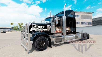 Скин Fast and Furious на тягач Kenworth W900 для American Truck Simulator