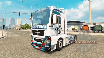 Скин EC Kassel Huskies на тягач MAN для Euro Truck Simulator 2