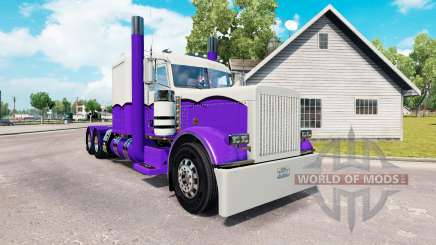 Скин Purple and White на тягач Peterbilt 389 для American Truck Simulator