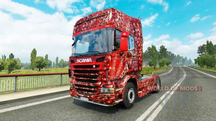 Скин Coca-Cola Bubbles на тягач Scania для Euro Truck Simulator 2