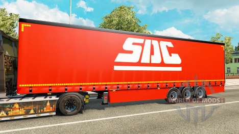 Шторный полуприцеп SDC v2.0 для Euro Truck Simulator 2